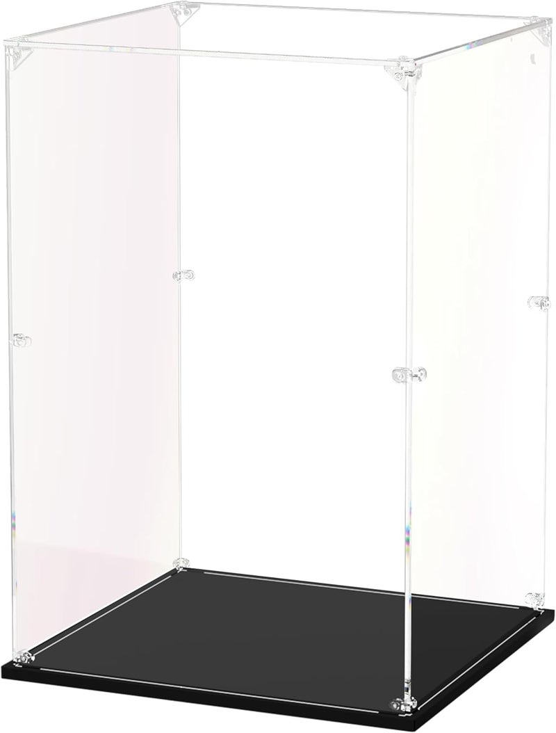 dofopo Clear Acrylic Display Case, Self-Assemble Showcase for Collectibles, Action Figures, Dolls- Alternative Glass Box for Commemorative Gifts (8.66x8.66x12.59inch, 22x22x32 cm) - Image 1